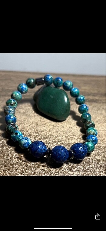 Lapis lazuli ve azurit bileklik