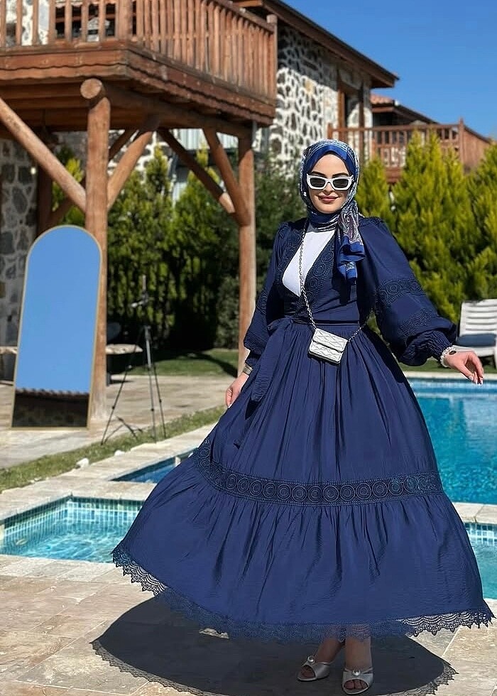 Tesettür etekli takım - Görsel 2