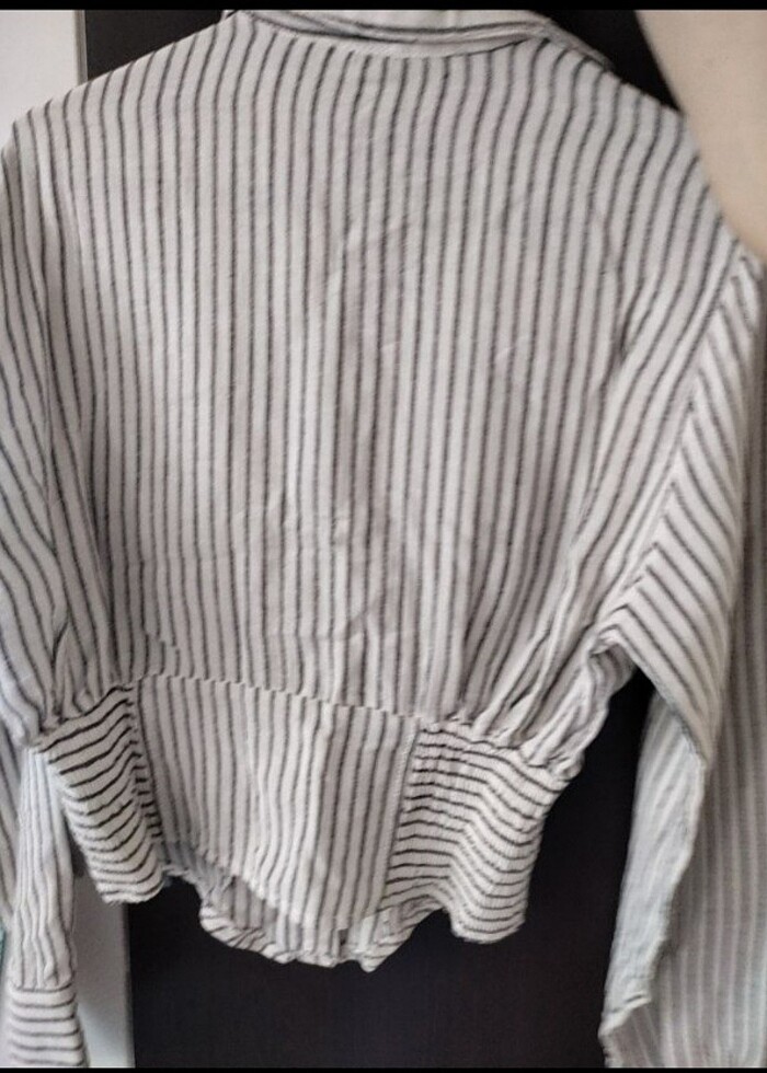 KADIN ÇİZGİLİ GÖMLEK - Görsel 2