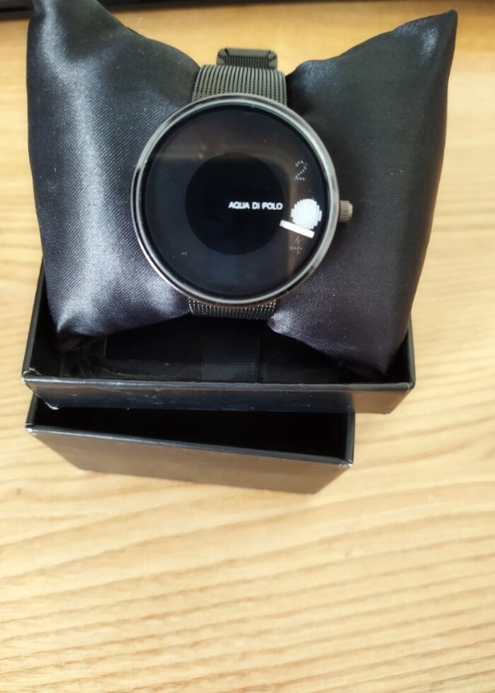 Aqua Di Polo Kadın Siyah Hasır Kordonlu Analog kol saati - Görsel 5