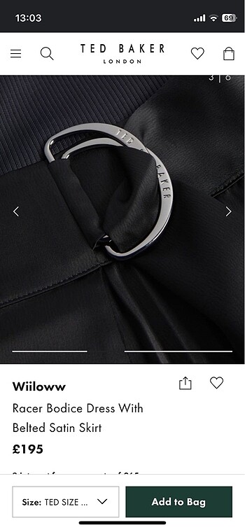 s Beden Ted Baker London Orijinal Elbise