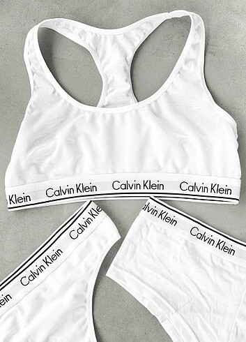 s Beden beyaz Renk Calvin Klein 3 lü Set Büstüyer 