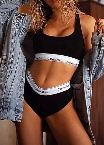 m Beden siyah Renk Calvin Klein 3 lü Set Büstüyer 