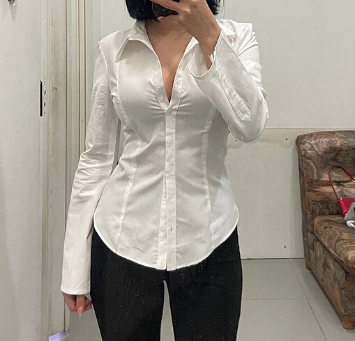 bershka çan kollu gömlek