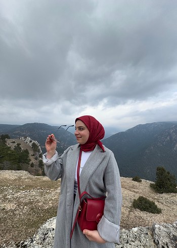 Gri Uzun Klasik Kaban - Görsel 5