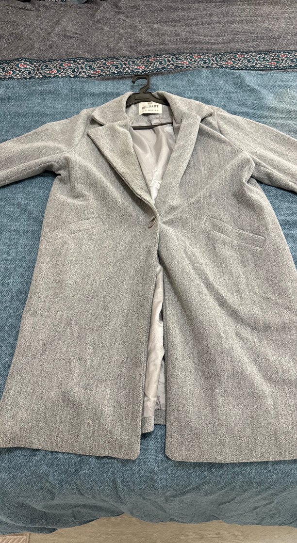 Gri Uzun Klasik Kaban - Görsel 2