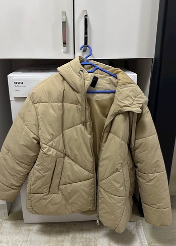 Bej Kadın Midi Kışlık Mont - Görsel 4