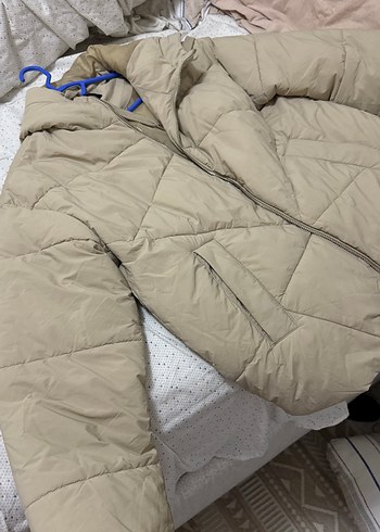 Bej Kadın Midi Kışlık Mont - Görsel 2