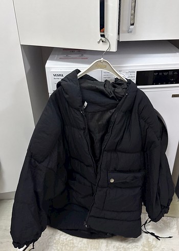 Düğmeli Siyah Kadın Kışlık Midi Mont - Görsel 4