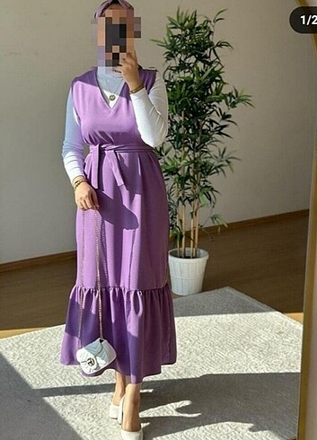Lila jile elbise