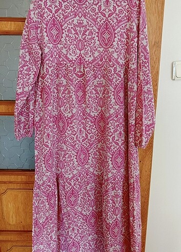 40 Beden pembe Renk Tesettür uzun elbise