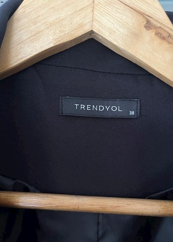 Kadın Siyah Düğmeli Blazer Ceket - Görsel 4