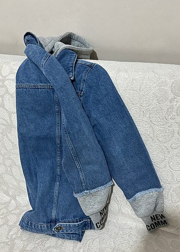 Diğer Düğmeli Mavi Kadın Denim Ceket