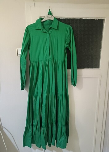 40 Beden yeşil Renk Uzun elbise 