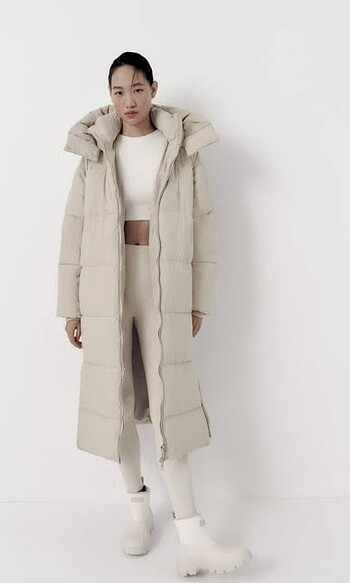 xs Beden Zara extra long puffer -20 derece