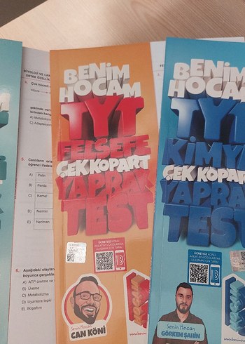 Benim Hocam TYT Felsefe ,Biyoloji ve Kimya Çek Kopart Yaprak Tst