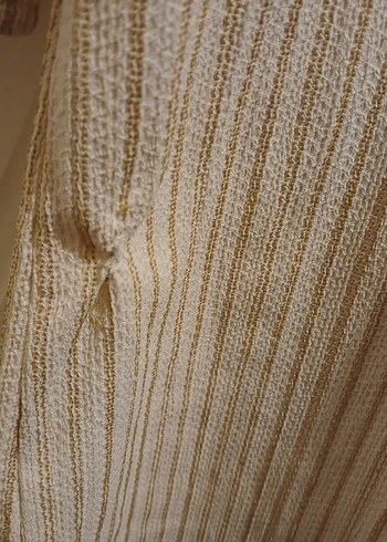 Bej Bohem Uzun Kollu Bluz - Görsel 3