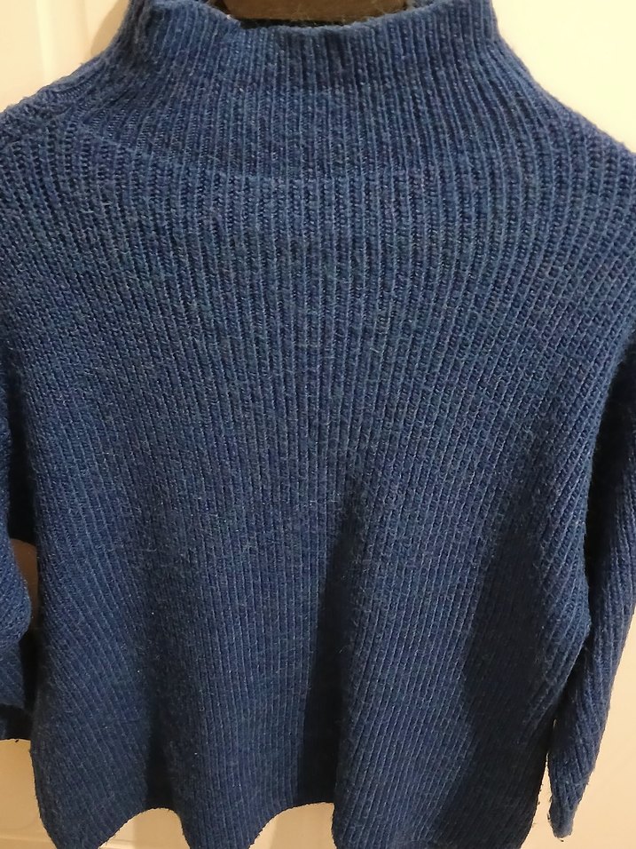 Kadın Lacivert Boğazlı Triko Kazak - Görsel 2