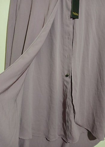 Uzun Kollu Mor Kadın Tunik - Görsel 4