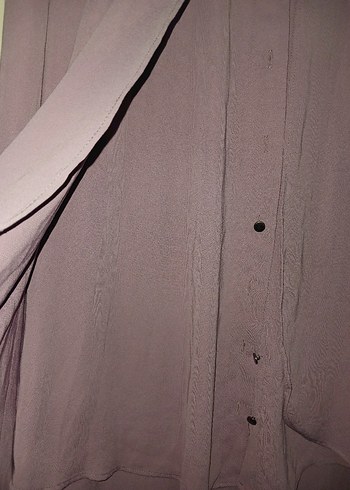 Uzun Kollu Mor Kadın Tunik - Görsel 3