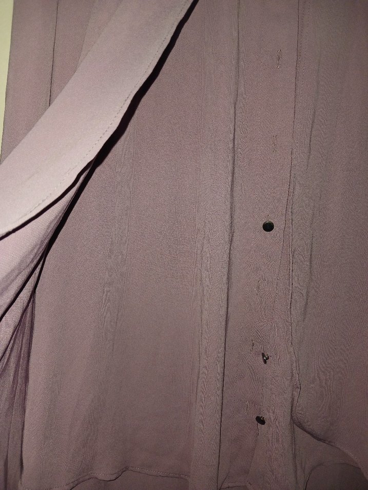 Uzun Kollu Mor Kadın Tunik - Görsel 3