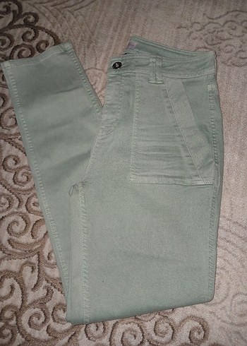 Kadın Su Yeşili Pantolon - Görsel 2