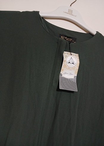 Yeşil Uzun Bohem Kadın Ferace - Görsel 2