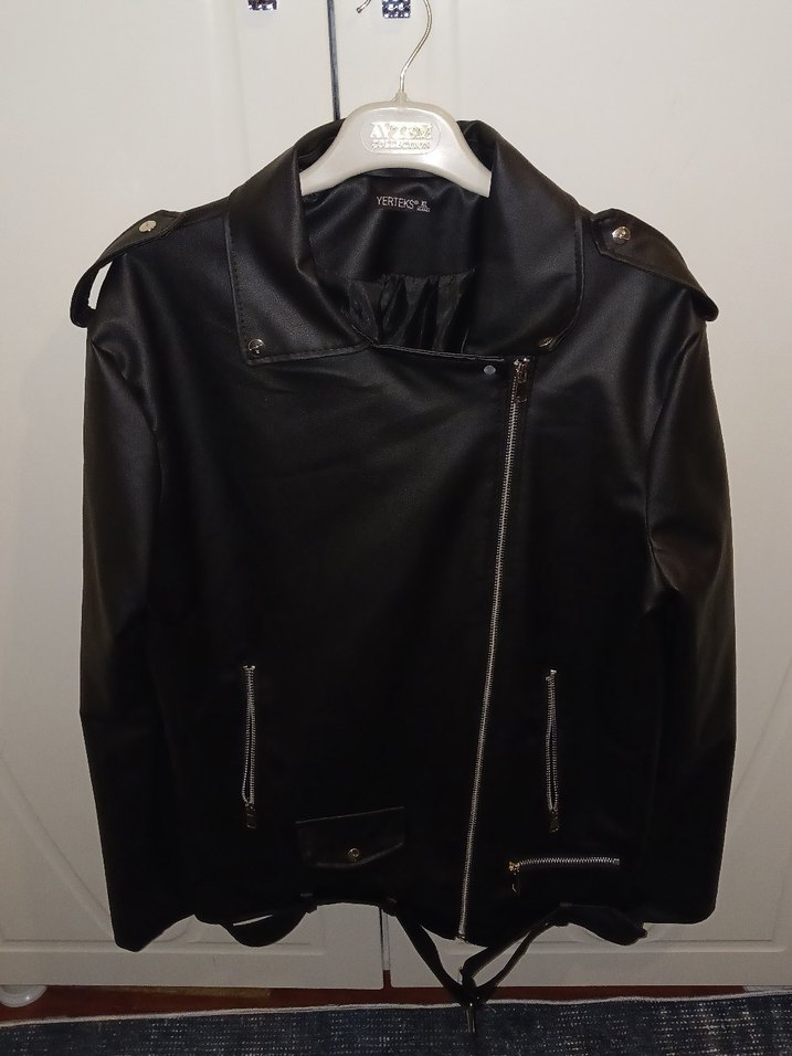 Siyah Deri Ceket - Görsel 3