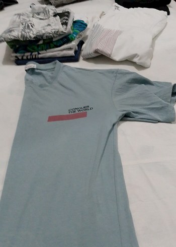 m Beden gri Renk Gri Baskılı Oversize Erkek Tişört
