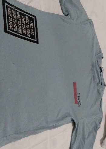 Gri Baskılı Oversize Erkek Tişört