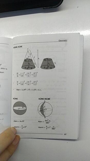  Beden Renk matematik formülleri el kitapçığı 