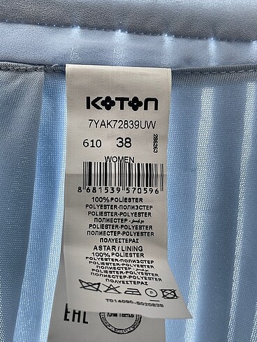 38 Beden mavi Renk Koton Midi Etek %70 İndirimli.