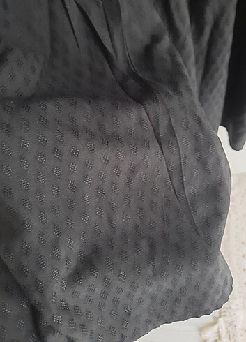 Siyah uzun ofis elbisesi - Görsel 7