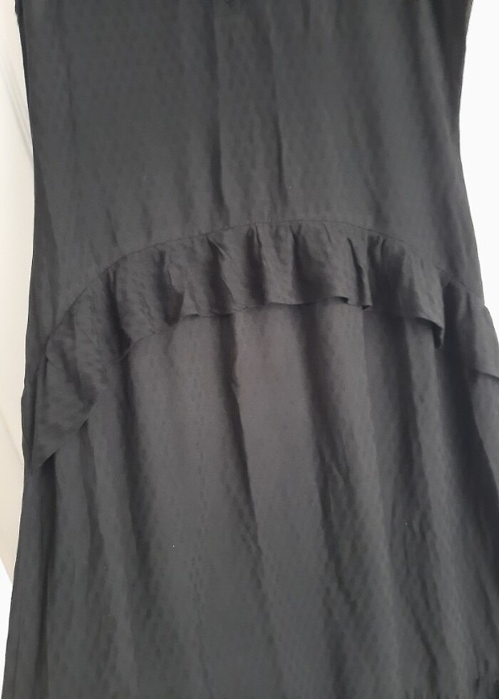 Siyah uzun ofis elbisesi - Görsel 4