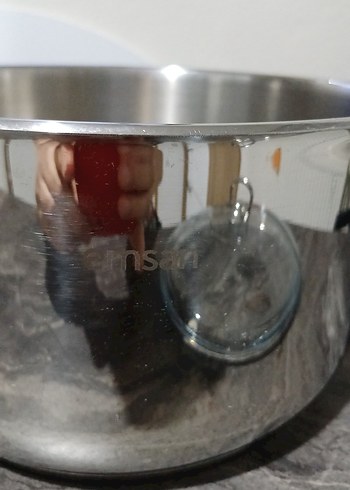  Beden gri Renk Parlak Gri Kapaklı Derin Tencere