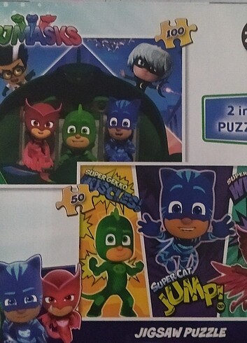 Yeni 2 in 1 Pijamaskeliler Puzzle 