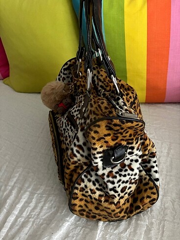  Beden Y2k vintage leopar çanta