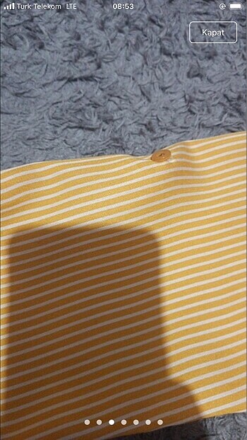 m Beden Sarı çizgili gömlek