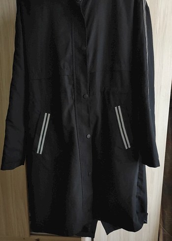 Kadın Siyahi Bel Detaylı Yağmurluk - Görsel 4