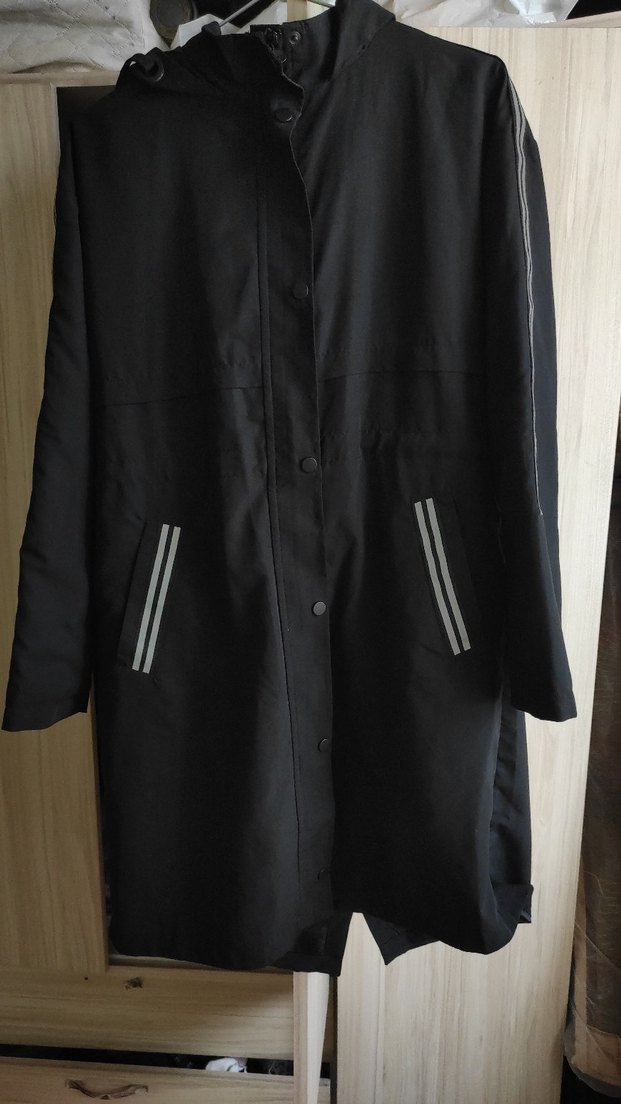 Kadın Siyahi Bel Detaylı Yağmurluk - Görsel 4