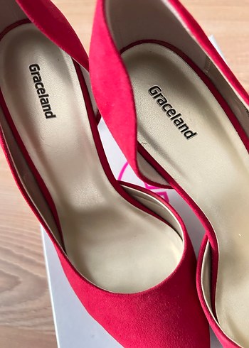Deichmann KIRMIZI SÜET STİLETTO