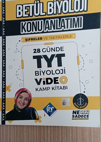 28 Günde TYT Biyoloji Video Kamp Kitabı