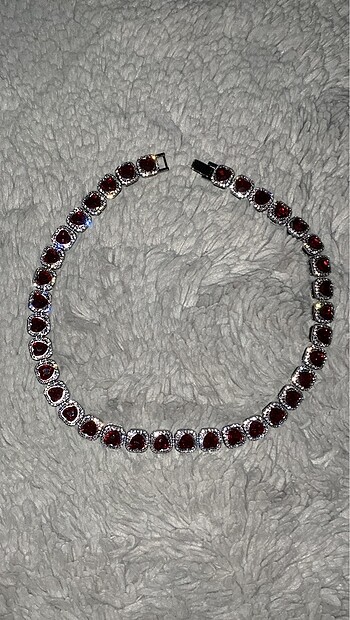 Diğer Rhinstone heart cuban chain kolye unisex