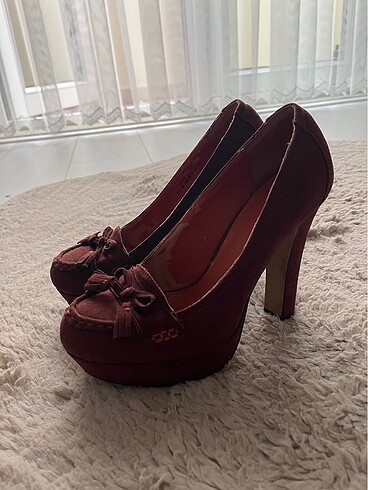Deichmann bordo topuklu ayakkabı - Görsel 8