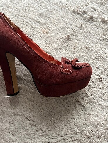 Deichmann bordo topuklu ayakkabı - Görsel 9
