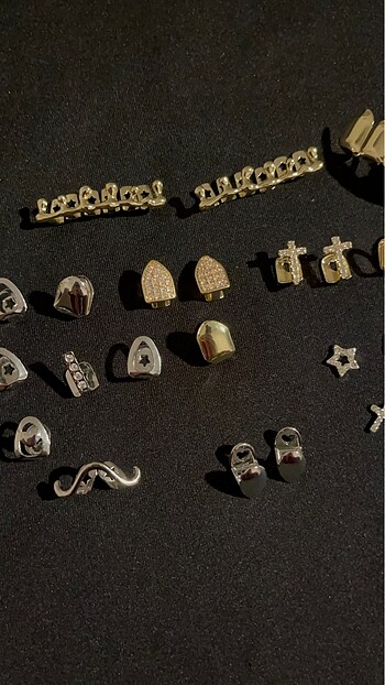 Diğer Unisex Taş kaplama sıkıştırmalı tooth cap grillz