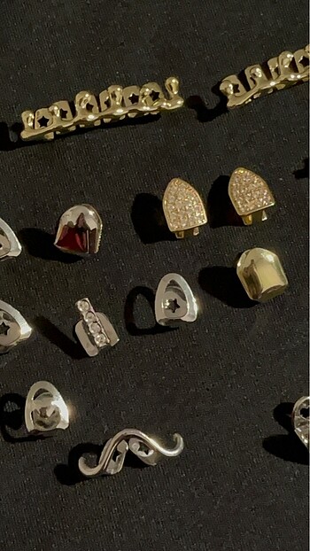  Beden beyaz Renk Unisex Taş kaplama sıkıştırmalı tooth cap grillz