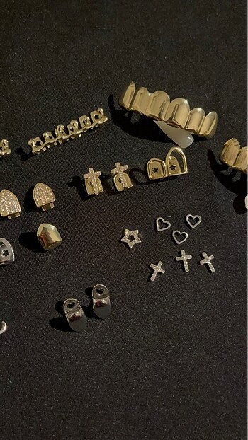  Beden Unisex Taş kaplama sıkıştırmalı tooth cap grillz