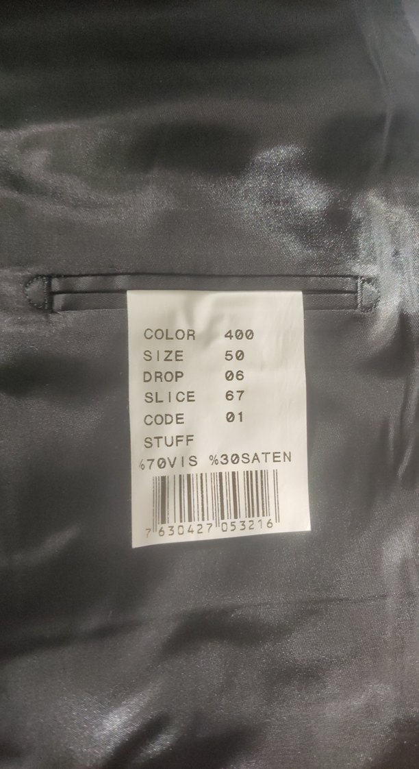 Erkek Siyah Düğmeli saten Takım Elbise - Görsel 3