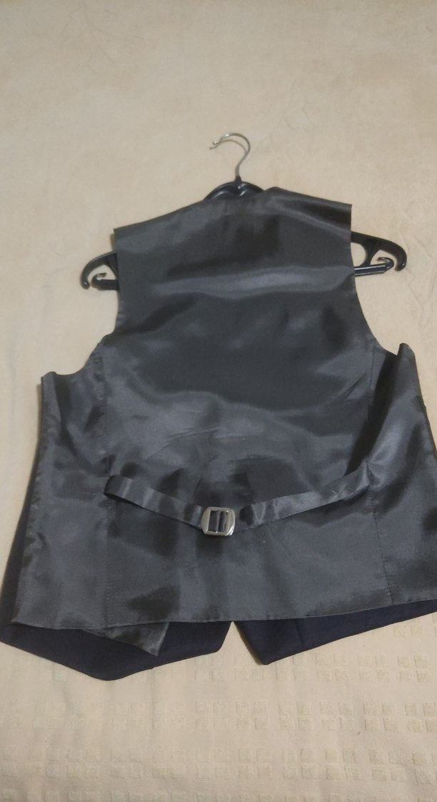 Düğmeli Siyah Erkek Yelek - Görsel 2